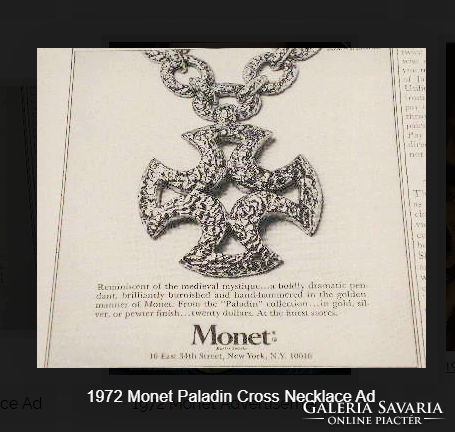 MONET Chanel style 22kt aranyozott "PALLADIN" Nyaklánc