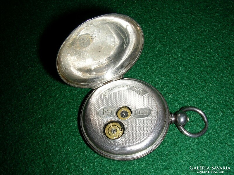 Truly unique! Biedermeier silver pocket watch with special key for collectors