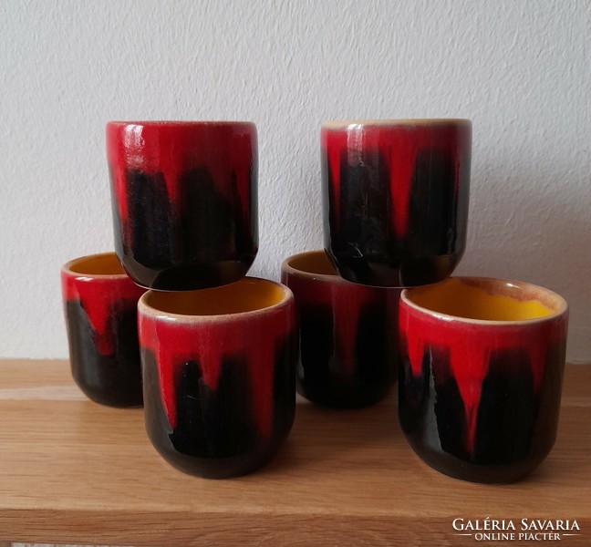 Retro ceramic wine glasses
