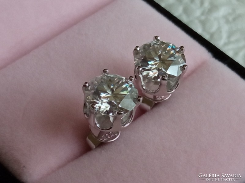 Moissanite diamond 2ct - 2ct 925 silver earrings