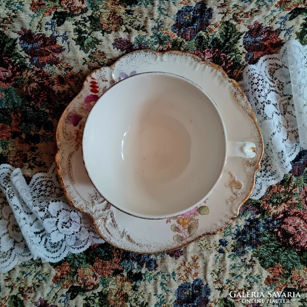 Antik fajansz Bonn teás csésze és kistányér
