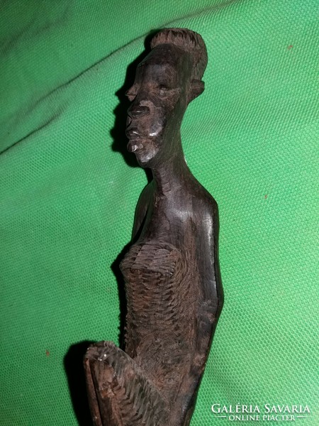 Antique African wood-carved ebony sacred statue 17 cm according to the pictures 3.