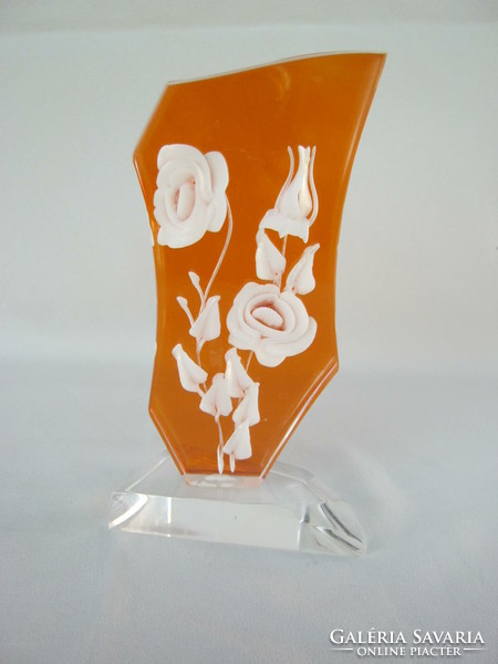 Plexiglas rose table decoration 17x9 cm