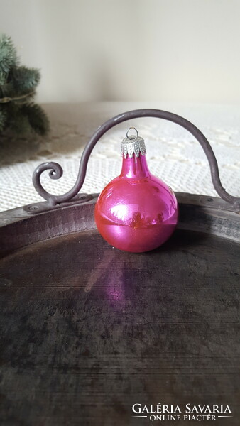 Old glass Christmas tree decoration, reflex ball