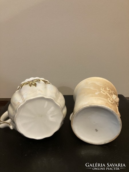 Action!! Antique porcelain mugs / 2 pcs
