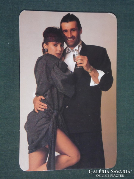 Kártyanaptár, Centrum Áruház, férfi,erotikus női modell, 1988,   (3)