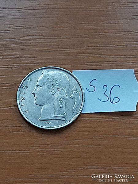Belgium belgique 5 francs 1975 copper-nickel s36
