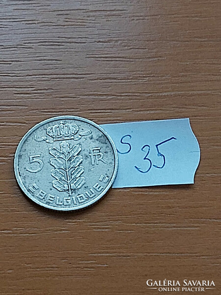 Belgium belgique 5 francs 1974 copper-nickel s35