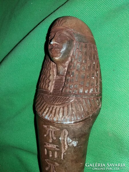 Antik Egyiptom kézzel faragott homokkő szarkofág NOFRETITI szobor 17 cm a képek szerint