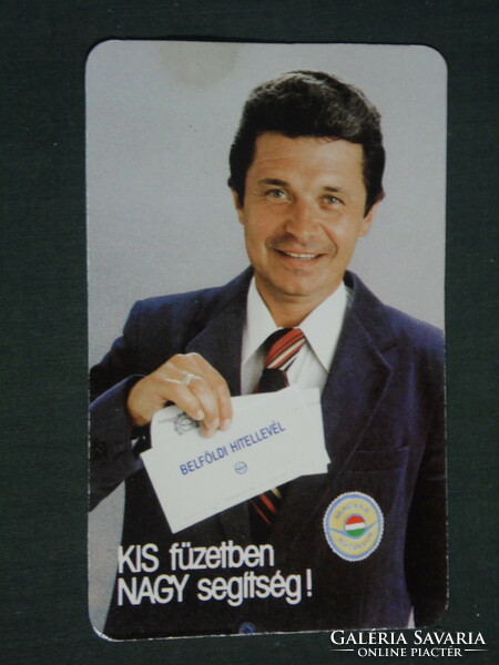 Kártyanaptár, Magyar autóklub, férfi modell, hitellevél, 1988,   (3)
