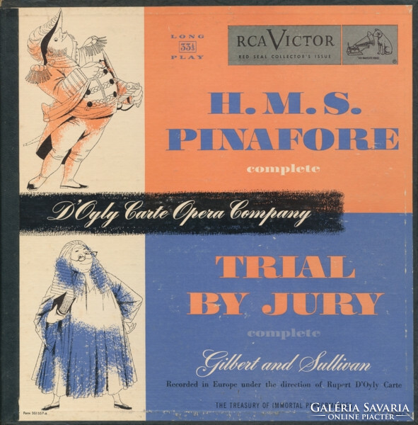 Gilbert and Sullivan / d'oyly carte opera company - h.M.S. Pinafore, trial by jury (2xlp + box)