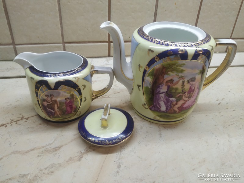 Romantic scene, beautiful pitcher, pouring 2 pieces for sale!