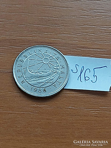 Malta 25 cents 1986 copper-nickel s165