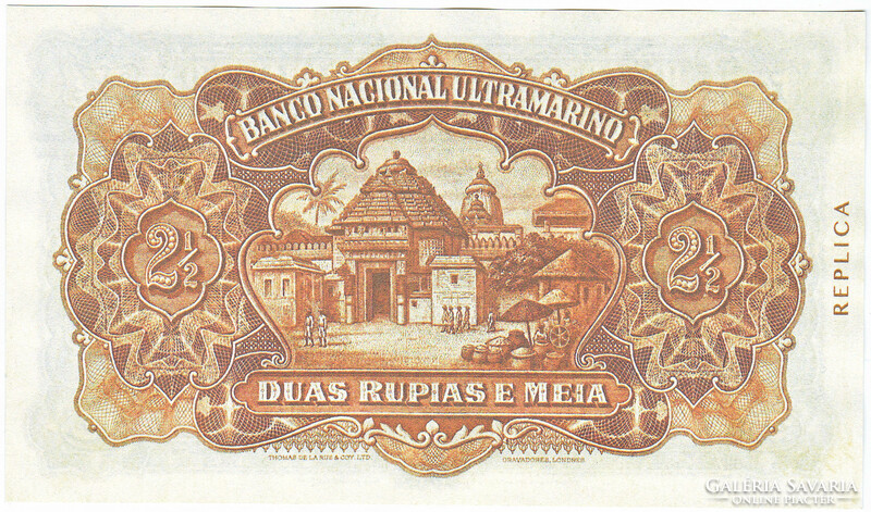 Portugál India 2½ rupia MINTADARAB 1924 REPLIKA