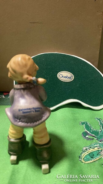 Rare hummel/goebel porcelain, ice hockey in its original box