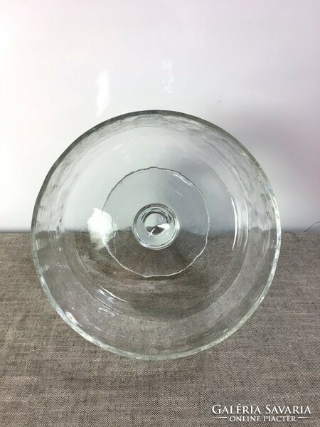 German mid-century modern / vintage glass fruit bowl, 1970's design uno westerberg - 51180