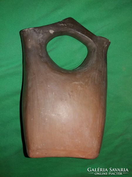 Antique Egyptian burnt clay drinking jar as shown in the pictures