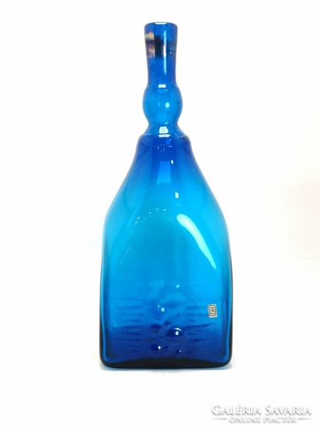Nagyméretű cseh mid century üveg váza , Karol Holosko , 1960-as évek - 05703