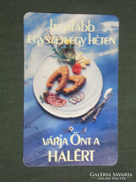 Card calendar, fish for fish company, fried fish, 1991, (3)