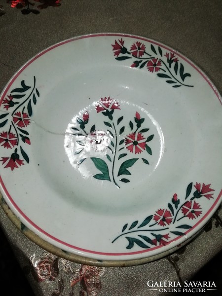 Antique wall plate cracked 19