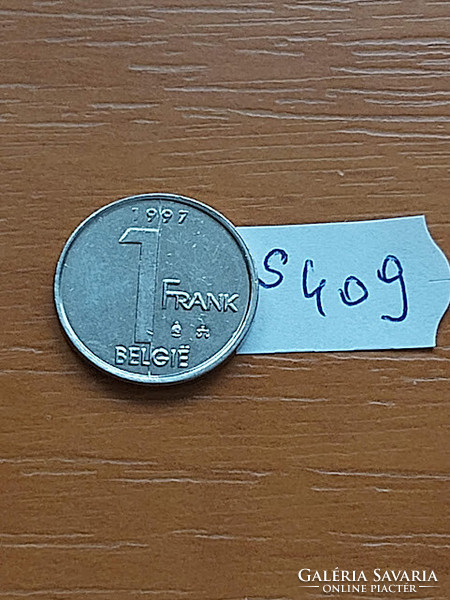 Belgium belgie 1 franc 1997 steel nickel, ii. King Albert s409