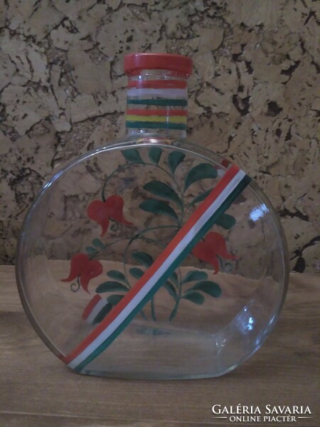 Tulip brandy glass, bottle