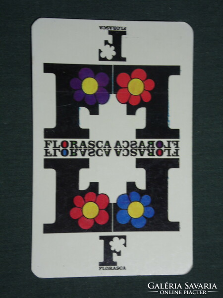 Kártyanaptár,Florasca virágföld,Sopron talajerő gazdálkodási váll,grafikai rajzos, 1991,   (3)