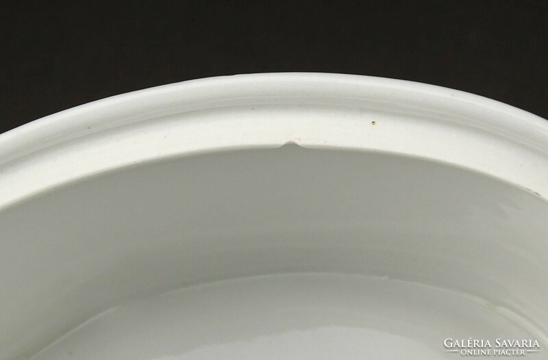 1P714 old white porcelain bonbonier with openwork lid
