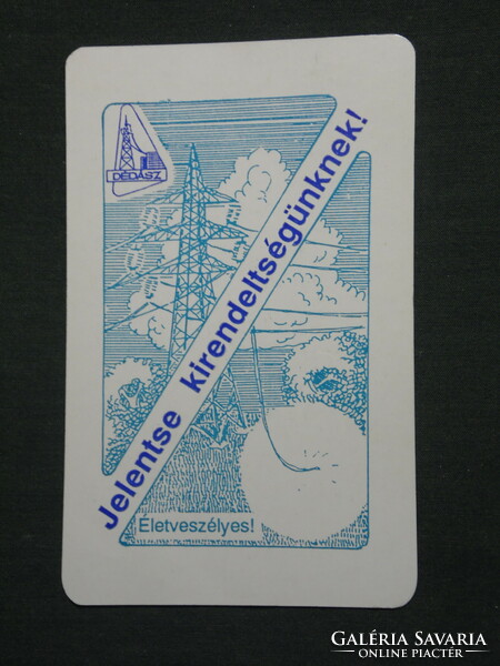 Card calendar, electricity provider, graphic designer, accident prevention, 1990, (3)