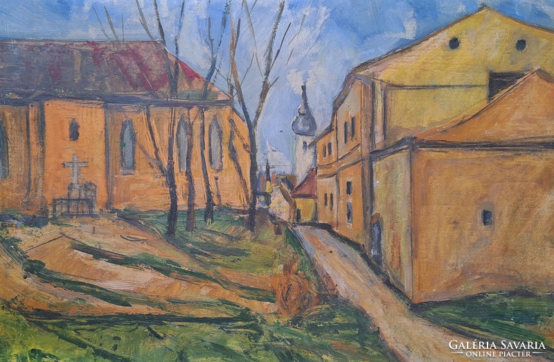 Szentendre, 1960 - signed oil painting in a frame