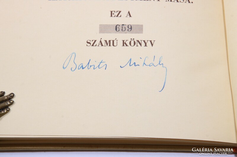 Mihály Jónás Babits's book is a numbered, signed, flawless first edition!!