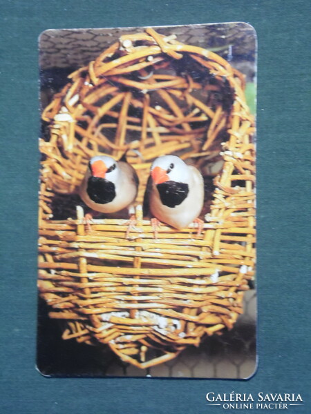 Card calendar, gift shops, animals series, bird, finch, 1990, (3)