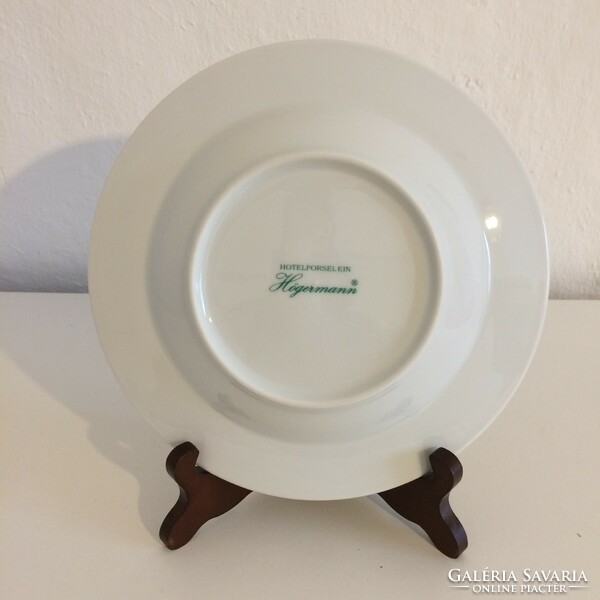 6 Högermann white porcelain plates - hotel porcelain set