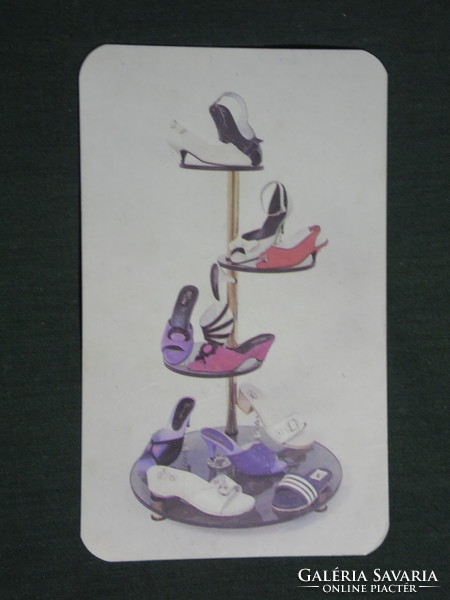 Card calendar, Kőrösvidék shoemaker's cooperative, békéscsaba, slippers, 1991, (3)