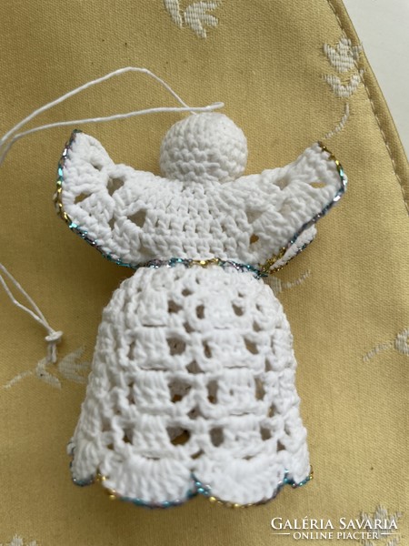 Crocheted pine tree ornament/angel's neck/