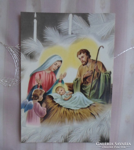 Karácsonyi képeslap 9.: Szent Család, angyal