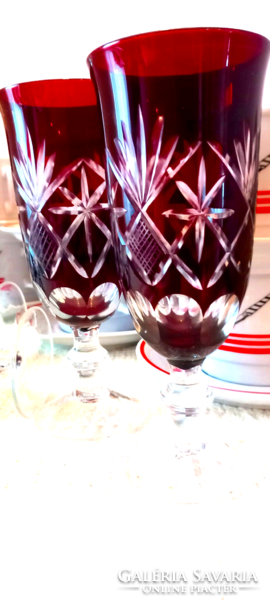 Burgundi pezsgős pohárkészlet 6 db-os