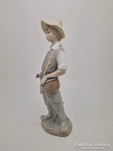 Lladro porcelain figure fisherman boy 23cm