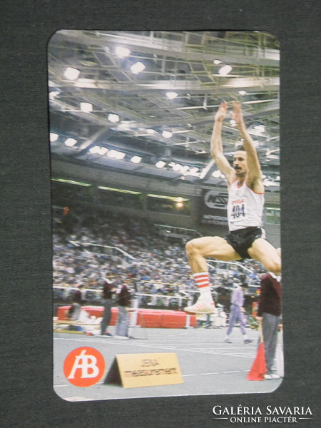 Card calendar, state insurance, sports competition, athletics, long jump, 1991, (3)