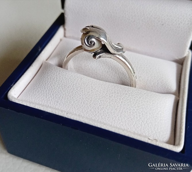 Régi, egyedi, gyöngyös ezüst gyűrű