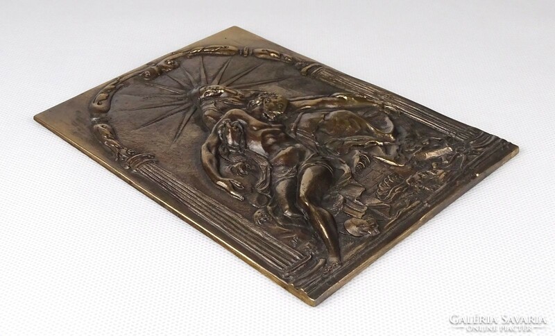 1P571 bronze pieta relief 16 x 12 cm