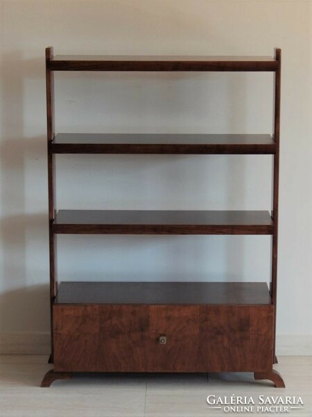 Art deco bookcase with drawers [f-40]
