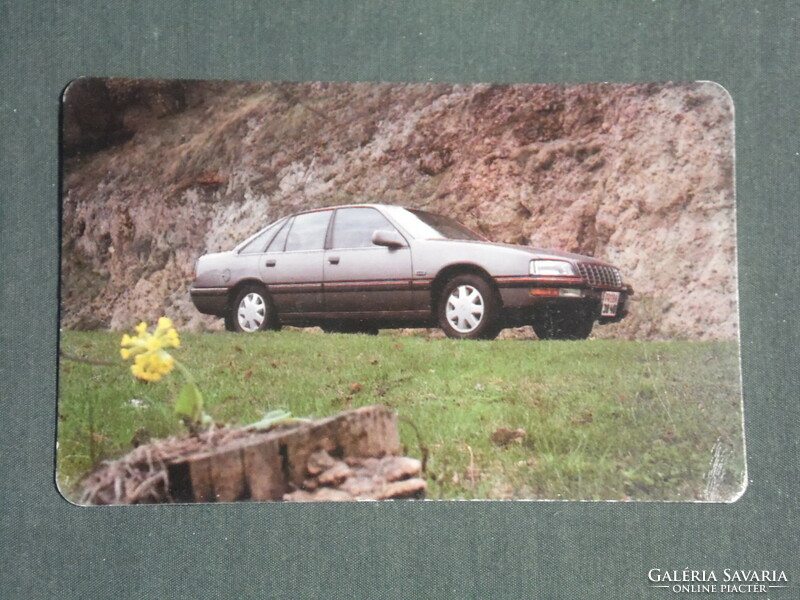 Card calendar, gift shops, cars series, Opel Senator car, 1990, (3)