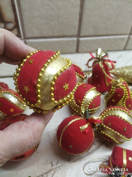 Christmas tree ornament with red and gold decoration for sale! Handmade product!