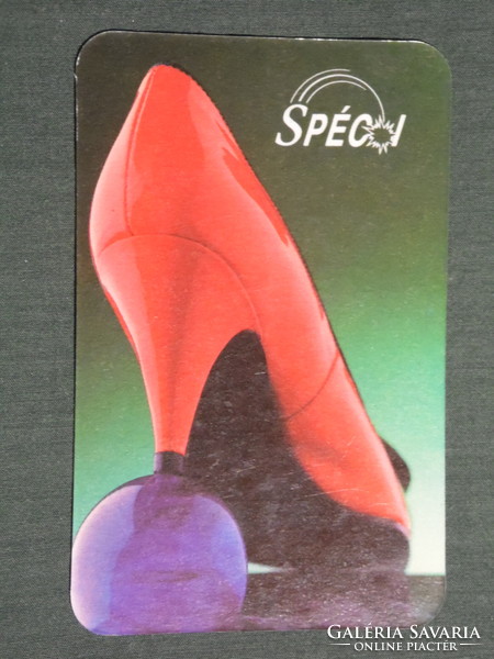 Kártyanaptár, Spéci cipő kereskedelmi vállalat, Pécs, 1991,   (3)