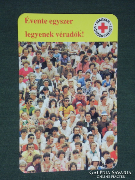 Kártyanaptár, Magyar Vöröskereszt, véradás, 1990,   (3)