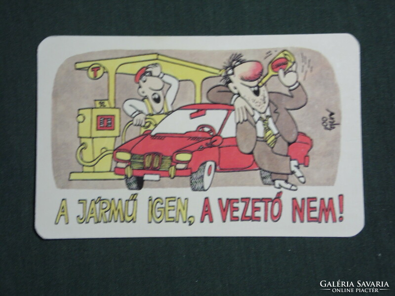 Card calendar, traffic safety council, graphic artist, humorous, 1992, (3)