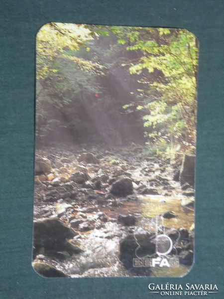 Card calendar, befag Balaton highland forest wood processing farm, Keszthely, forest stream, 1991, (3)