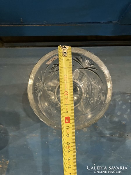 Lead crystal vase, height 21 cm