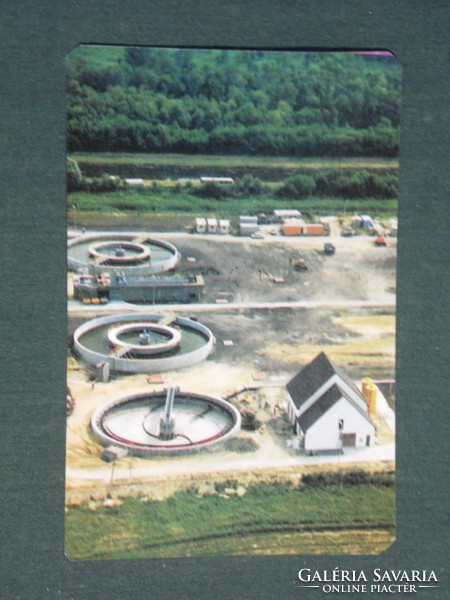Kártyanaptár, Délviép, vízszolgáltatás Kaposvár, víz tisztító telep, 1990,   (3)